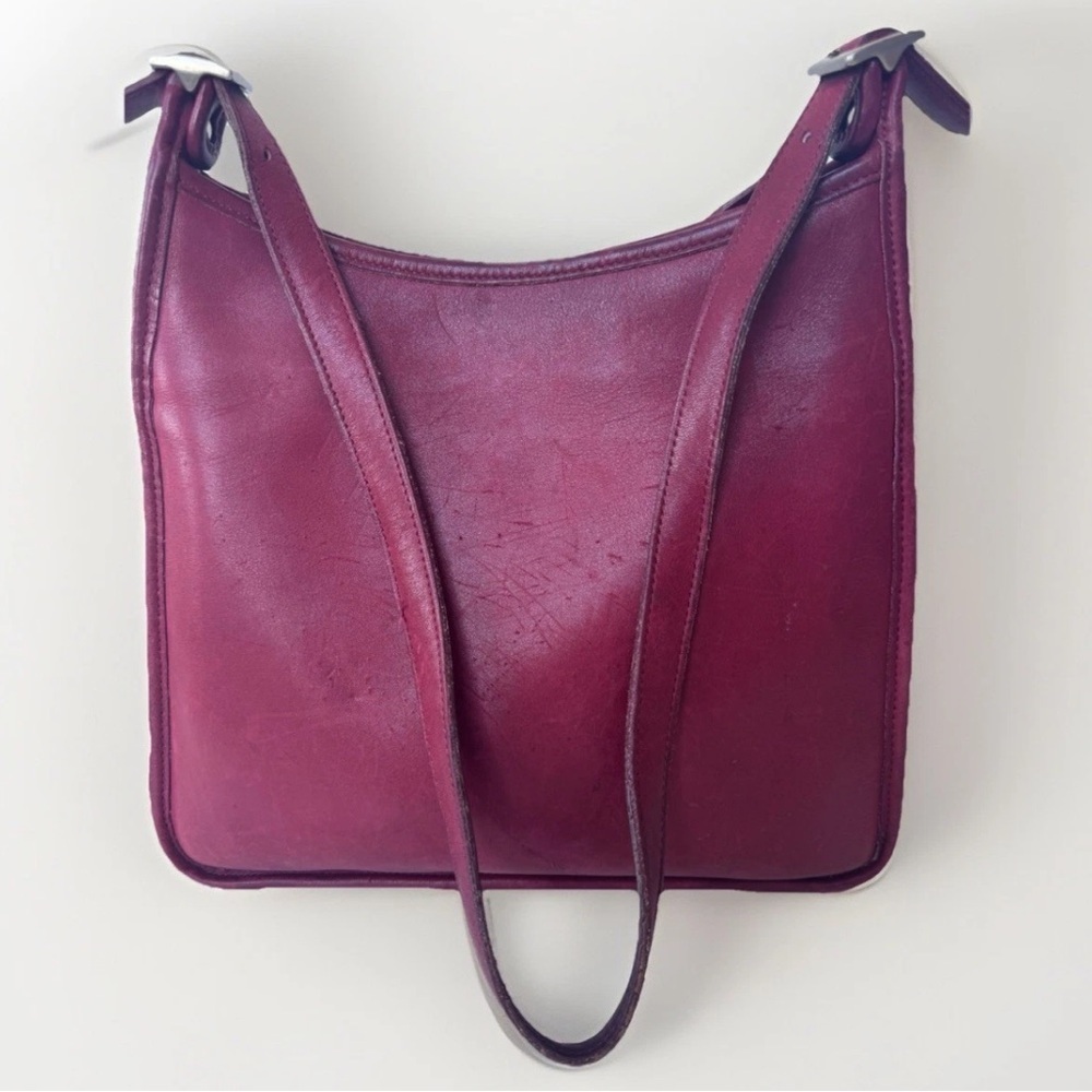 Vintage Coach Red Andrea Leather bucket bag Purse * Flaws - Picture 6 of 15